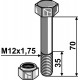 Болт со стопорной гайкой - M12 - 8.8