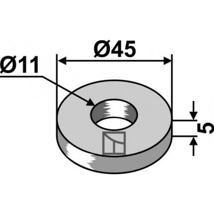 Шайба Ø45x5xØ11