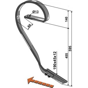 Стойка выравнивателя, правая