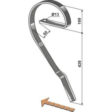 Стойка выравнивателя левая