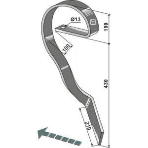 Стойка выравнивателя 60х10