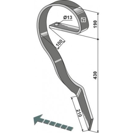 Стойка выравнивателя 60х10
