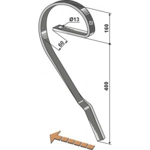 Стойка выравнивателя 32х10 левая