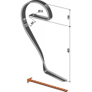Стойка выравнивателя 32х10 правая