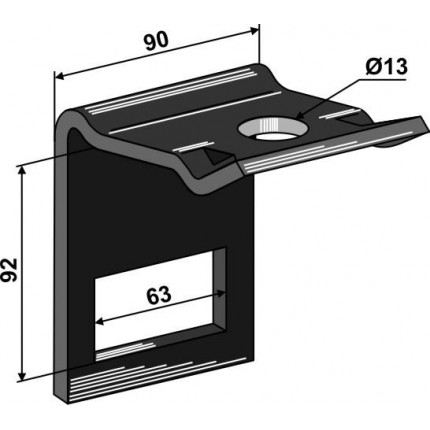 Крепление для стоек 60х10