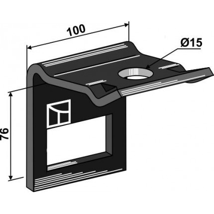 Крепление для стойки 70 x 12