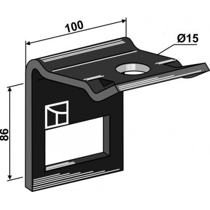 Крепление для стойки 70 x 12