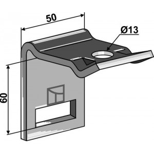 Крепление для стойки 32 x 10