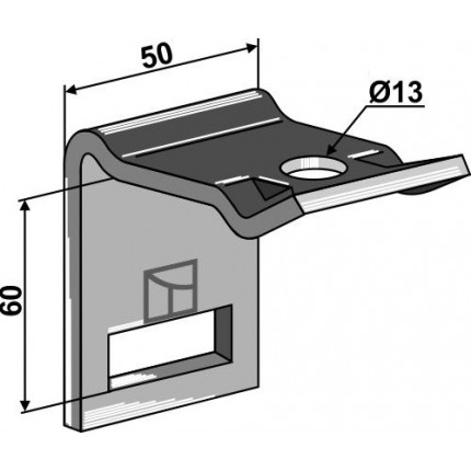 Крепление для стойки 32 x 10