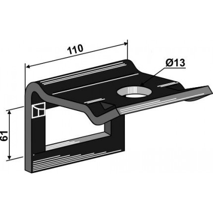 Крепление для стоек 80х10
