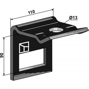 Крепление для стойки 80 x 10