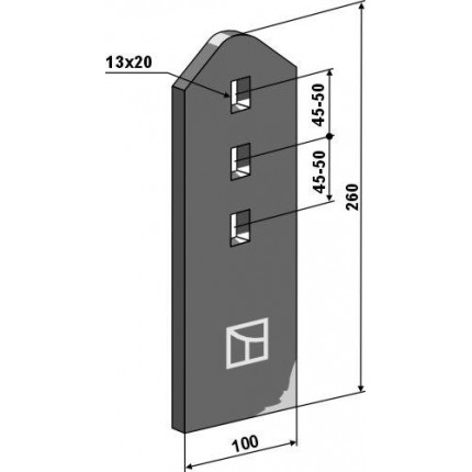 Изнашивающаяся деталь - c порошковым покрытием