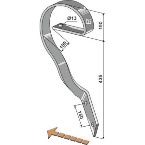 Стойка выравнивателя, левая