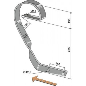 Стойка выравнивателя, правая