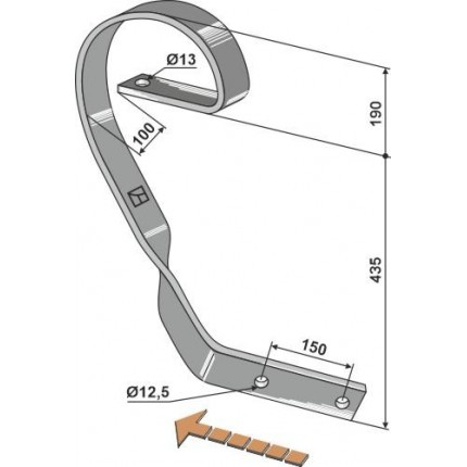 Стойка выравнивателя, правая