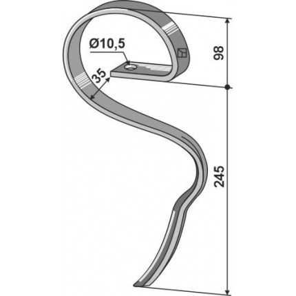 Гибкая S-образная стойка