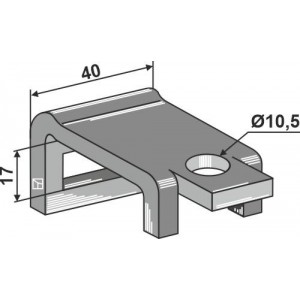 Крепление для стоек 25х8