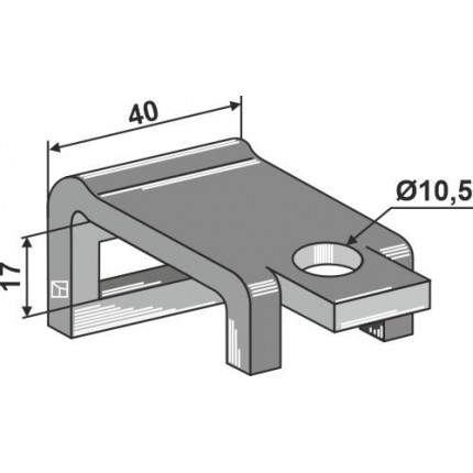 Крепление для стоек 25х8