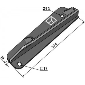 Лопасть разбрасывателя - левая