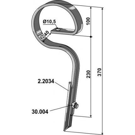 S-образная стойка с лапой