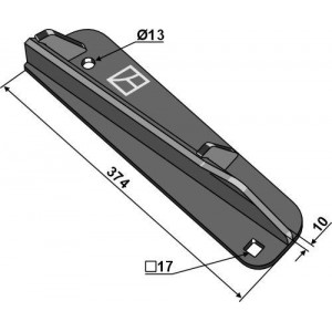 Лопасть разбрасывателя - правая