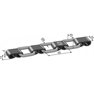 Пластинчатая цепь 80/9