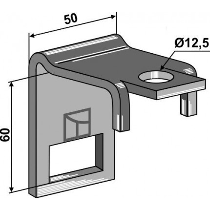 Крепление для стоек 32х10