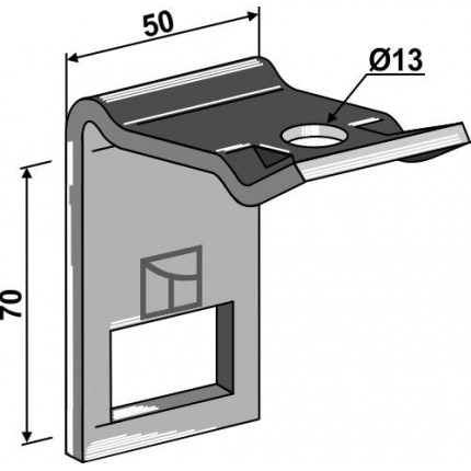 Крепление для стоек 32х10 с усилительной пружиной 32х10