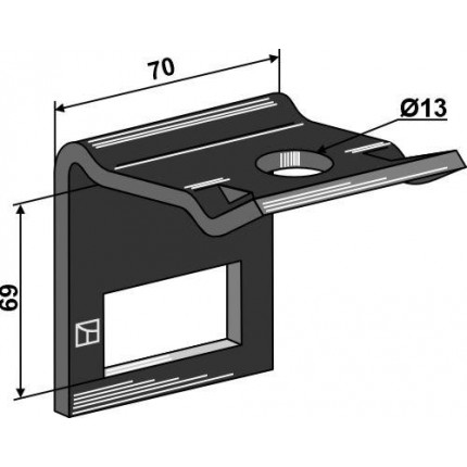 Крепление для стоек 45х10 с усилительной пружиной 45х10