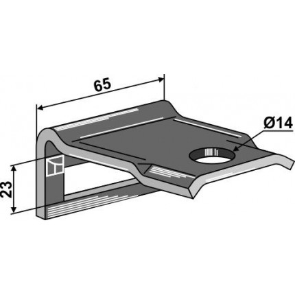 Крепление для стоек 45х10