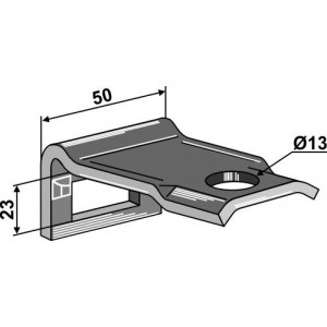 Крепление для стоек 32х10