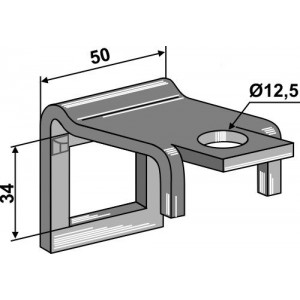 Крепление для стоек 32х10 с усилительной пружиной 32х10