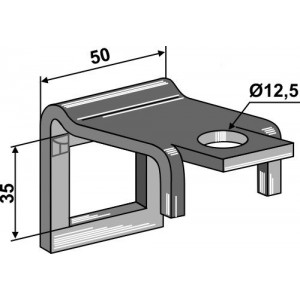 Крепление для стоек 32х12 с усилительной пружиной 32х10