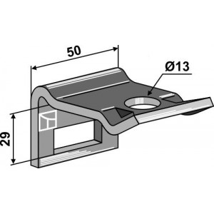 Крепление для стоек 32х10