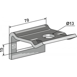 Крепление для стойки 40 х 12