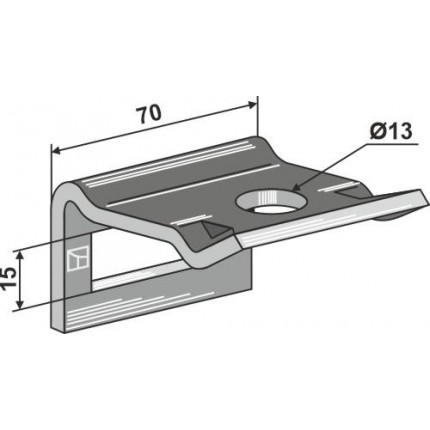 Крепление для стойки 40 х 12