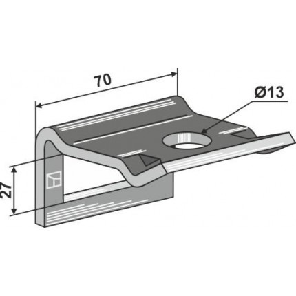 Крепление для стойки 40 х 12