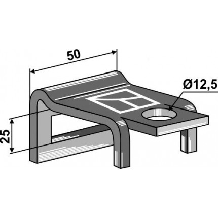 Крепление для стоек 32х10