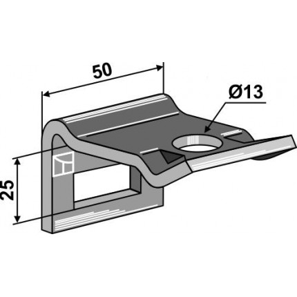 Крепление для стоек 32х10