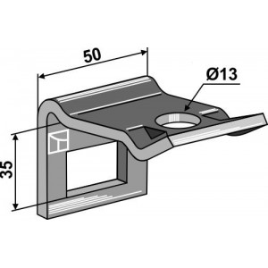 Крепление для стоек 32х10 с усилительной пружиной 32х10