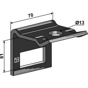 Крепление стойки 50х50
