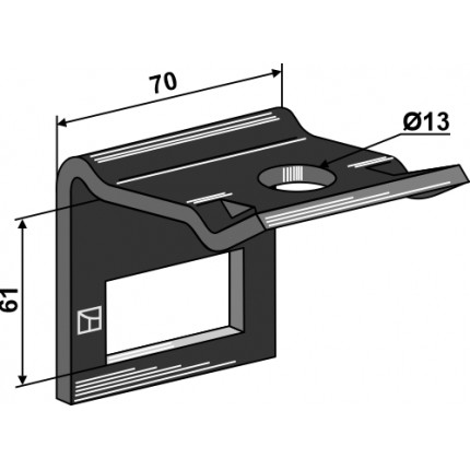Крепление стойки 50х50