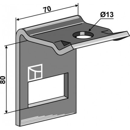 Крепление для стоек 45х10