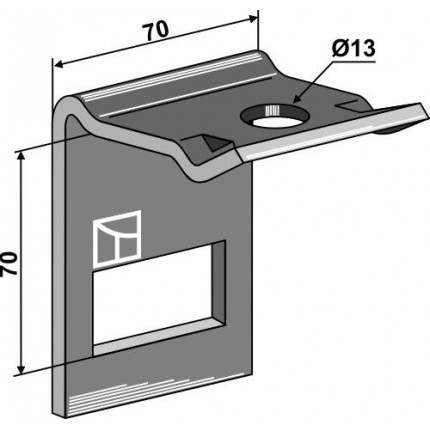 Крепление для стоек 45х10