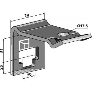 Крепление для стойки 25 x 25