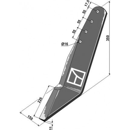 Лемех левый