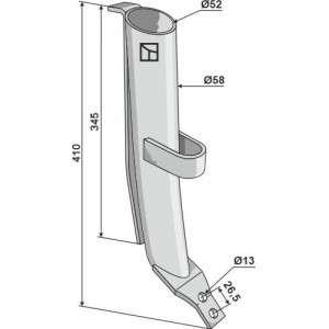 Труба для внесения навоза Ø58