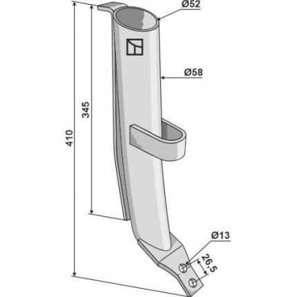 Труба для внесения навоза Ø58