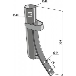 Труба для внесения навоза Ø48
