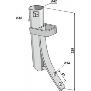 Труба для внесения навоза Ø48
